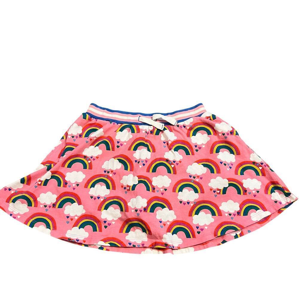Boden Girls Knit Skirt Size 9-10y Rainbow Colorful Play Pockets Casual